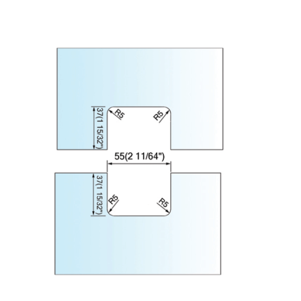 Pivot Shower  Hinges Glass to Fixed Transom Mount Glass Door Hinge Glass Connectors L-2332