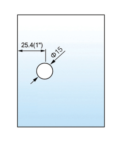 Beveled Edge Shower Glass Clamps 90° Wall-to-Glass L-2552