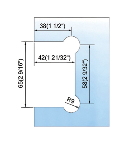 Standard Duty Shower Hinges Wall Mount Full Back Plate L-2171