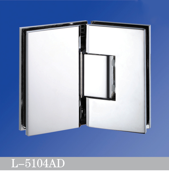 Adjustable Standard Duty Shower Hinges With Covers Frameless Shower Glass Door Clips L-5104AD