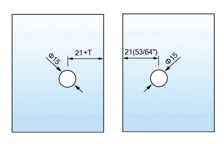 Beveled Edge Shower Glass Clamps 90° Glass-to-Glass L-2535