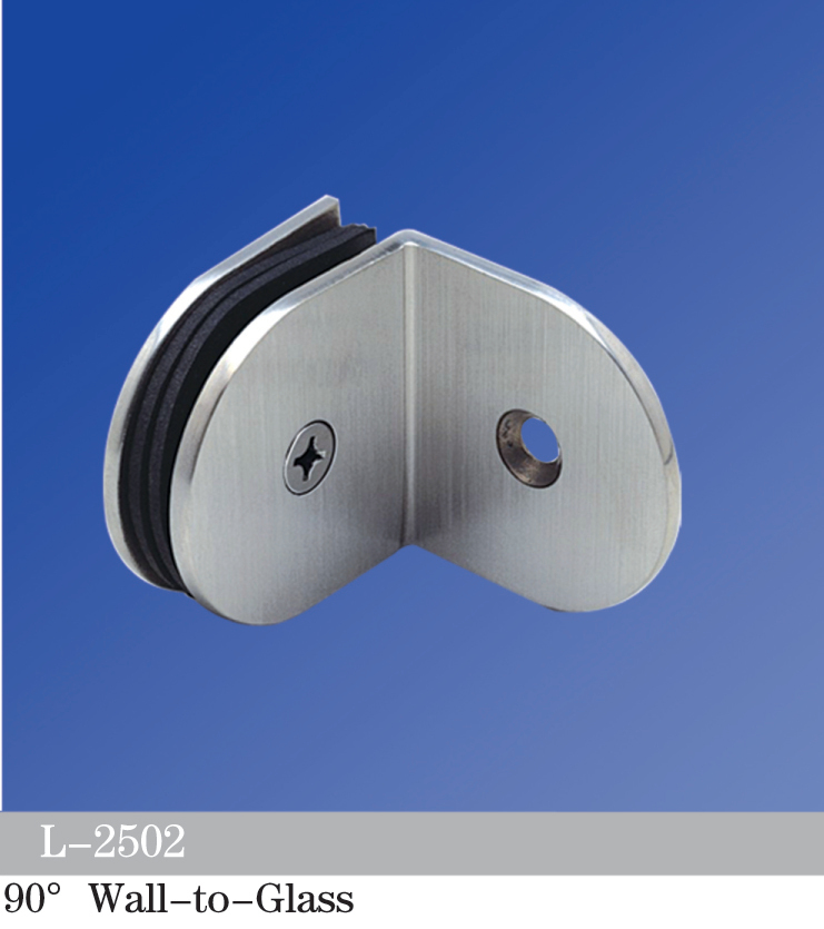 Stainless steel Shower glass clamps 90° Wall to Glass L-2502