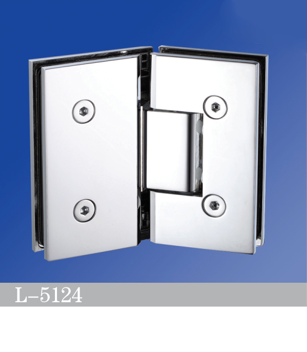 Heavy Duty Shower Hinges Wall Mount For Glass Shower Door 90 Degree L-5124