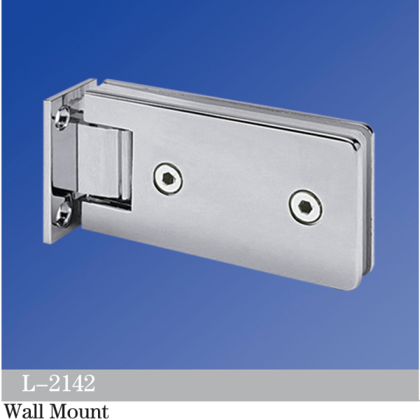 Standard Duty Shower Hinges Wall Mount 90 degree Glass Clamp OffSet Back Plate Glass Door Hinge L-2142