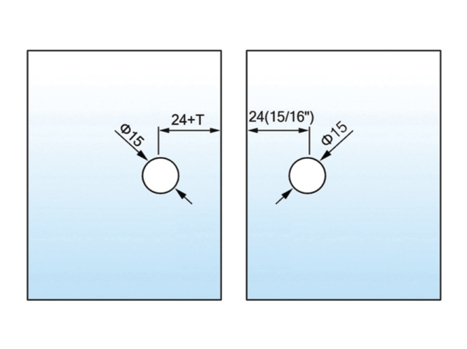 Beveled Edge Shower Glass Clamps 90° Glass-to-Glass L-2565