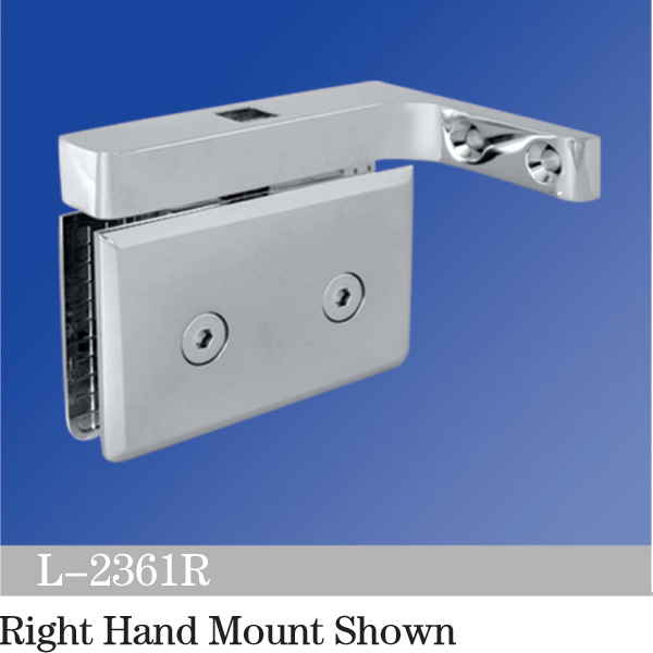 Pivot Shower  Hinges Right Hand Mount Shown Offset Bracket Wall Mount Solid Brass Hinge L-2361R