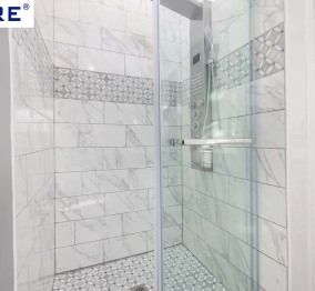 How to install a new glass shower door handle?