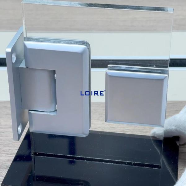 Hot Sell Standard Duty Shower Hinges Wall Mount 90 degree Glass Clamp Full Back Plate Glass Door Hinge L-2111