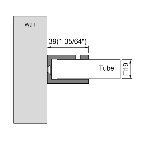 Brass Square Style Shower Support Bars Accessories Connectors For Shower Bars L-2741