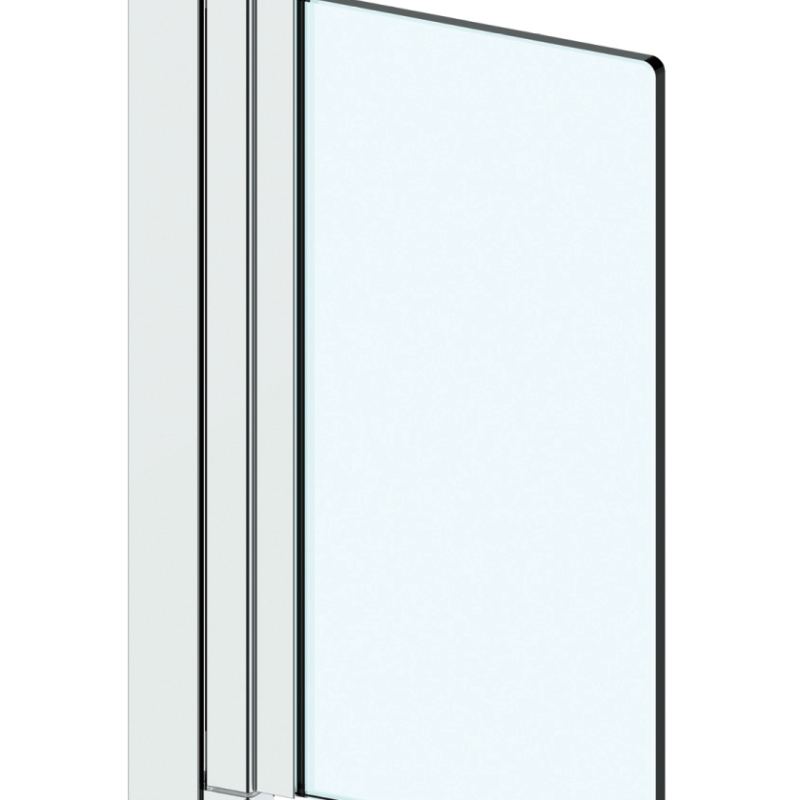 Aluminium Sliding Door Shower Hardware Wall to Glass Square Design S012S