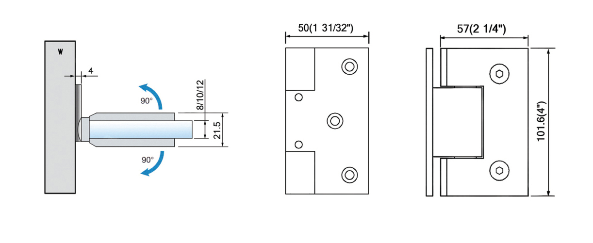 Heavy Duty Shower Hinges L-5122