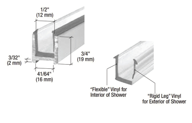 Shower Door Header Kits Accessories Aluminium Profile Wall Mount Doorframe L-2961A