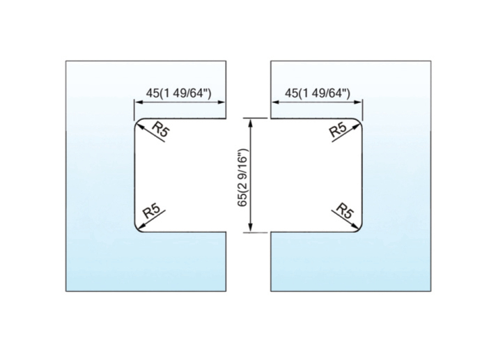 Standard Duty Shower Hinges L-2125W