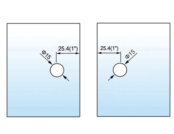 Beveled Edge Shower Glass Clamps Glass To Glass 135 Degree L-2616