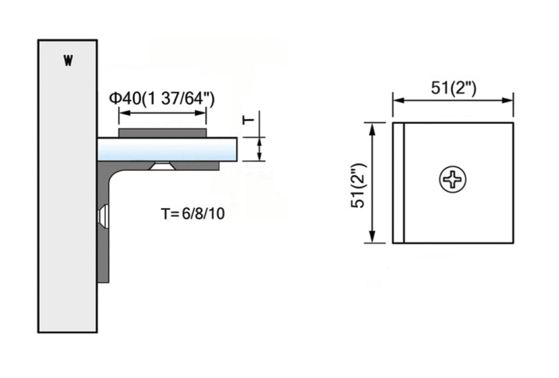 Square Corner Shower Glass Clamps Wall To Glass Shower Hinge 90 Degree L-2652