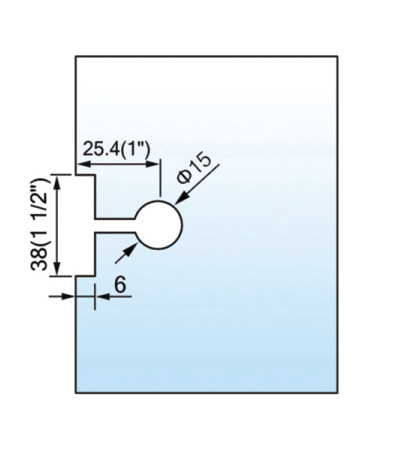 Square Corner Shower Glass Clamps Wall Mount Brass Glass Clips L-2641B