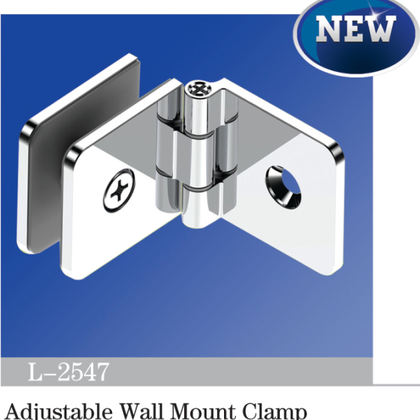 Beveled Edge Shower Glass Clamps Adjustable Wall Mount Clamp L-2547