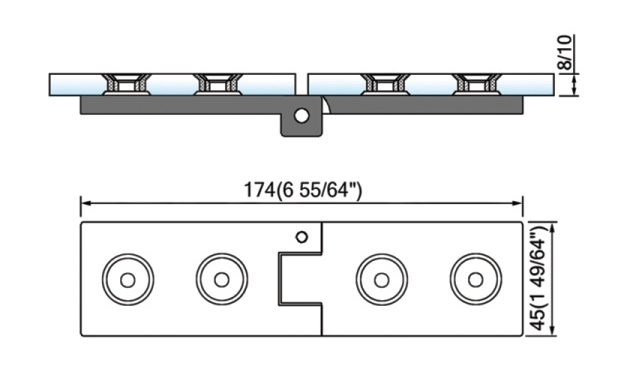 Standard Duty Shower Hinges With Covers Glass to Glass Bathroom Door Clamps L-2403