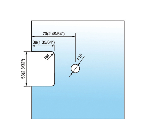 Standard Duty Shower Hinges Wall Mount Door Hinge Bathroom Accessories L-2150