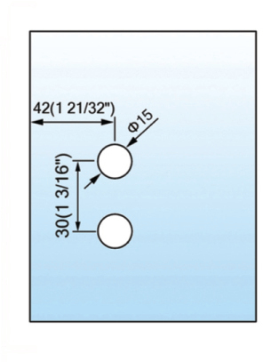 Standard Duty Shower Hinges Wall to Glass Shower Hinge L-2414W