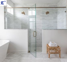 Components of frameless shower door