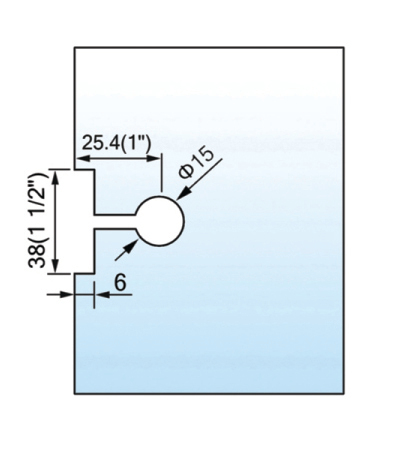 Square Corner Shower Glass Clamps Wall Mount Bathroom Accessories L-2671B