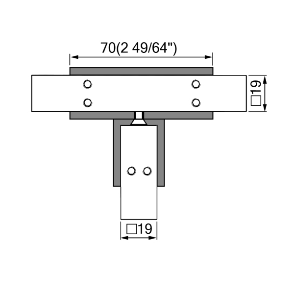 Brass Square Style Shower Support Bars Accessories Shower Bars Connectors L-2746