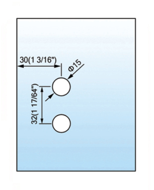 Standard Duty Shower Hinges Glass to Glass Shower  Hinge L-2432