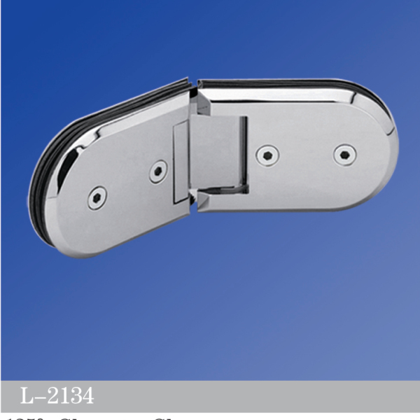 Standard Duty Shower Hinges Glass to Glass 135 Degree Glass Clamp Top Quality Hinge L-2134