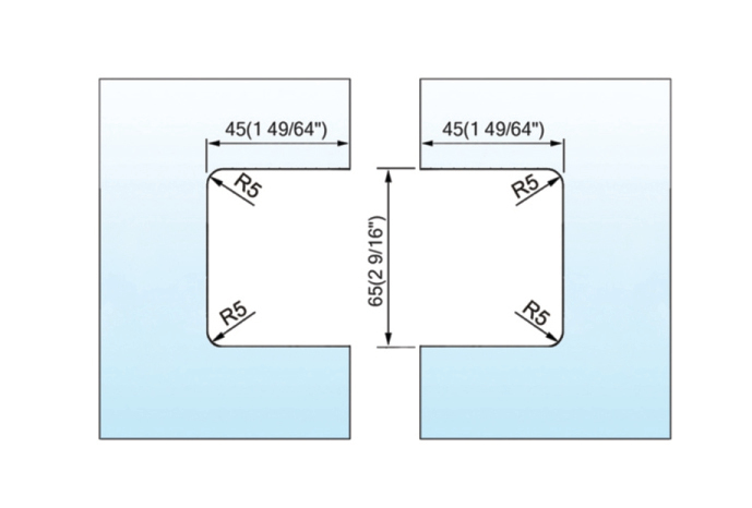 Standard Duty Shower Hinges L-2123W