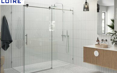 What is the normal size of a glass panel for shower enclosures?