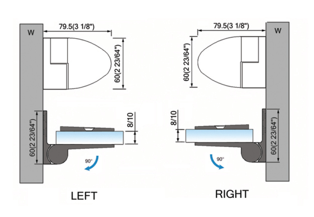 Standard Duty Shower Hinges Wall to Glass Shower  Hinge L-2441