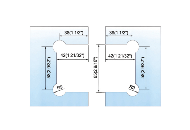 Standard Duty Shower Hinges Glass to Glass 180 Degree Bathroom Door Hinge China Factory Suppliers L-2113