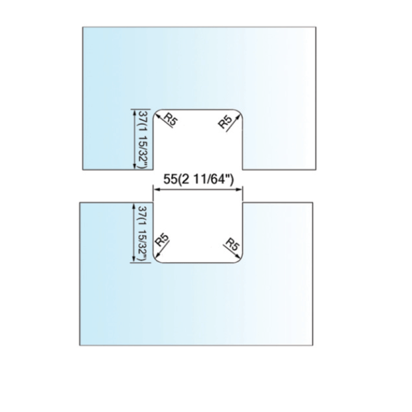 Pivot Shower  Hinges Glass to Fixed Transom Mount Glass Door Hinge Clamp L-2322