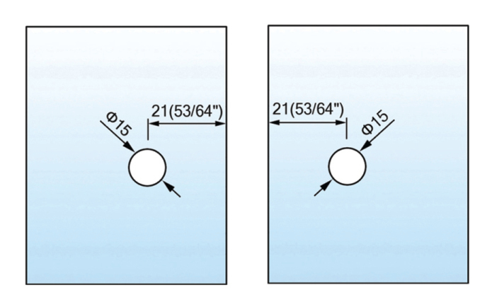 Beveled Edge Shower Glass Clamps 135° Glass-to-Glass L-2536