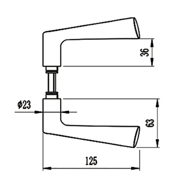 Glass Door Locks With Level Handles Hot Selling Glass Door Lock L-3261E