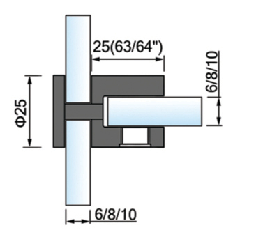 Shelf Glass Clamps Hot Sell Shower Clamps For Glass Factory Wholesale L-2711B