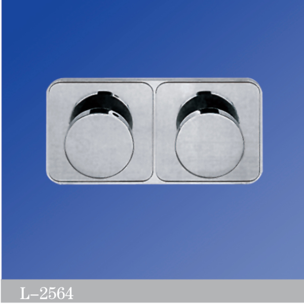 Beveled Edge Shower Glass Clamps 180° Glass-to-Glass L-2564