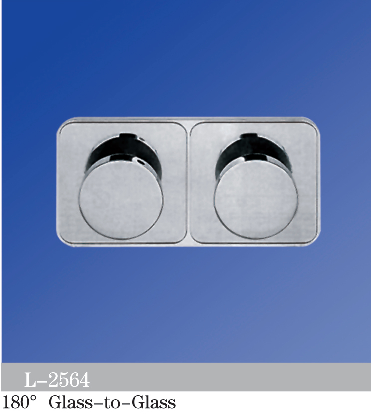 Beveled Edge Shower Glass Clamps 180° Glass-to-Glass L-2564