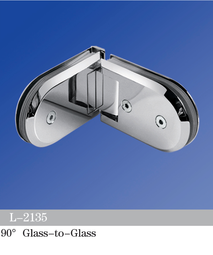 Standard Duty Shower Hinges Glass to Glass 90 degree Glass Door Hinge Glass Hardware L-2135