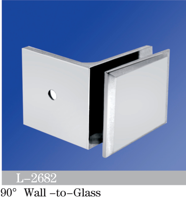 Square Corner Shower Glass Clamps Wall to Glass Bathroom Accessories L-2682