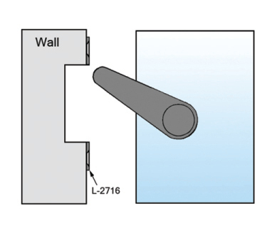 Shower door header kits accessories Glass Hardware Wholesale L-2716