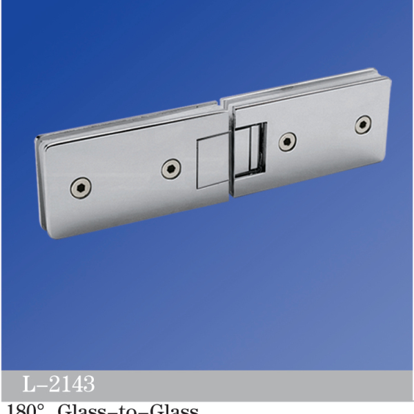 Standard Duty Shower Hinges Glass to Glass 180 Degree Glass Hinge Supplier China Manufacturer L-2143