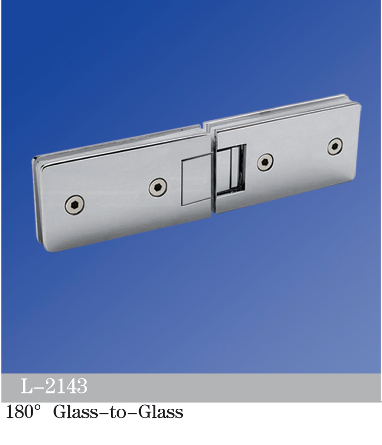 Standard Duty Shower Hinges Glass to Glass 180 Degree Glass Hinge Supplier China Manufacturer L-2143