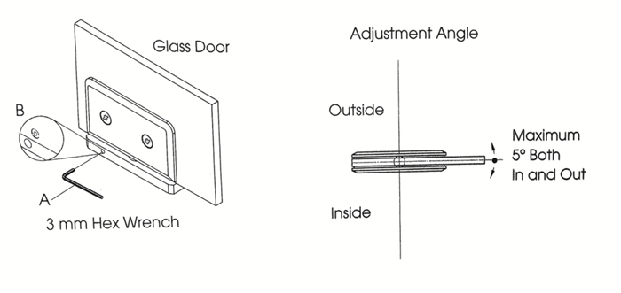 Adjustable Pivot Shower  Hinges Top Or Bottom Mount Glass Door Hinge L-2331AD