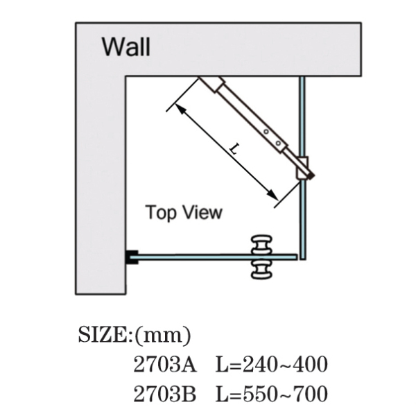 Round Tube Shower Support Bars Shower Cabin Fixed RetractableTube L-2703