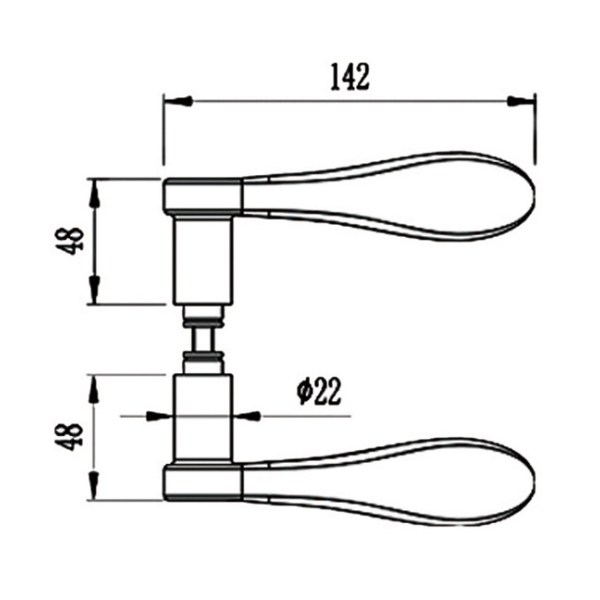 Glass Door Locks With Level Handles Hot Selling Glass Door Lock L-3261F