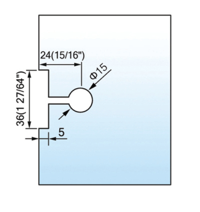 Beveled Edge Shower Glass Clamps Wall Mount Brass Glass Connector L-2621