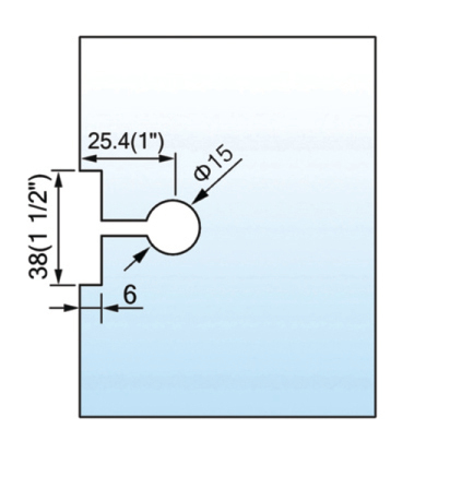 Square Corner Shower Glass Clamps Wall Mount Bathroom Accessories L-2681