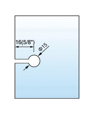 Beveled Edge Shower Glass Clamps Wall Mount L-2531